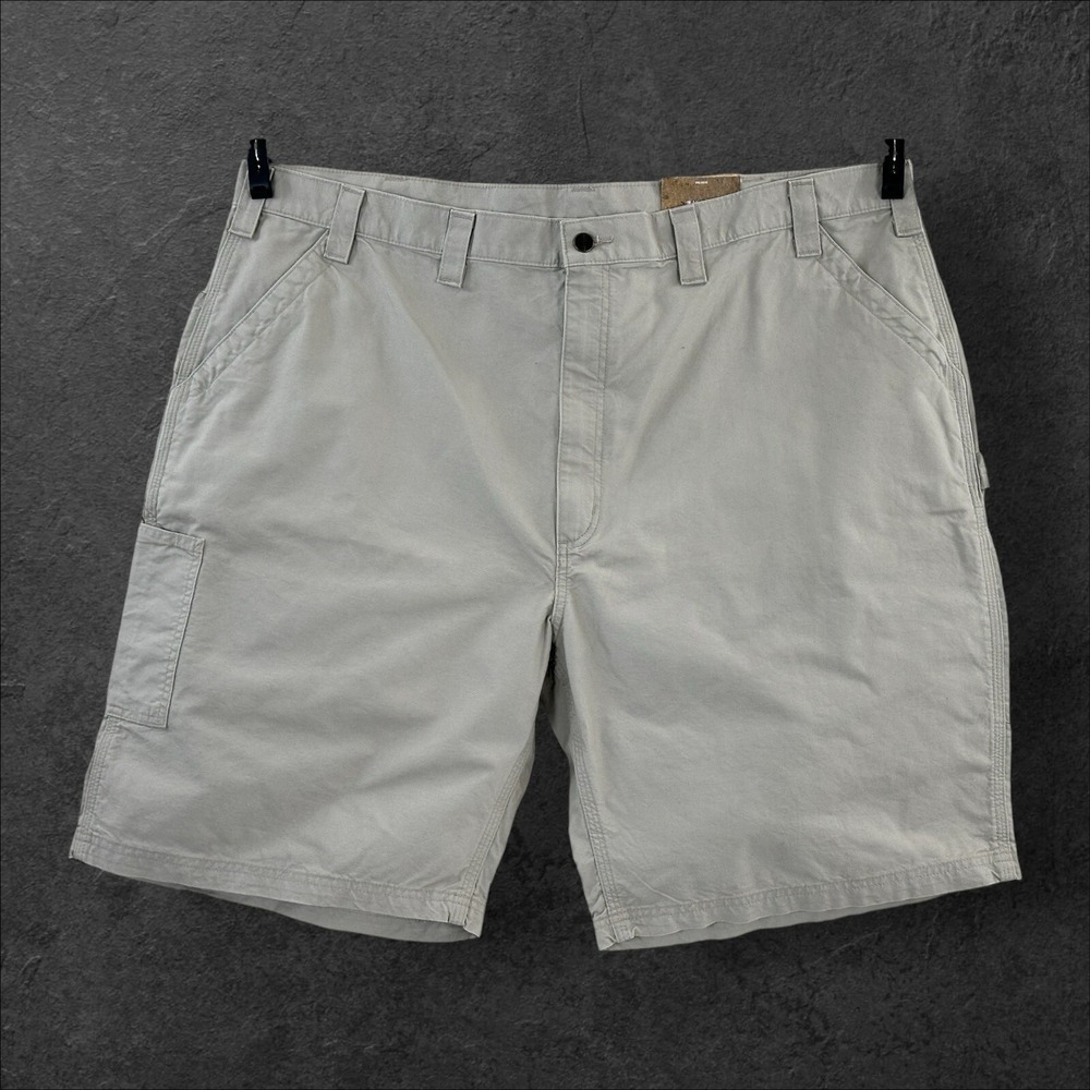 NEW $39 Carhartt Canvas Work Shorts 48x10 Original Fit B147‎ TAN Genuine NWT